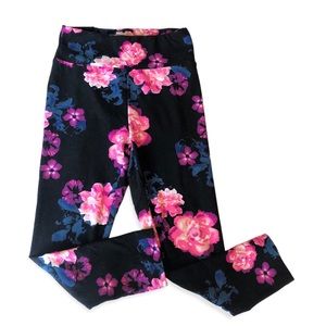 No Boundaries Floral Pattern Leggings Stretch Casual Comfortable